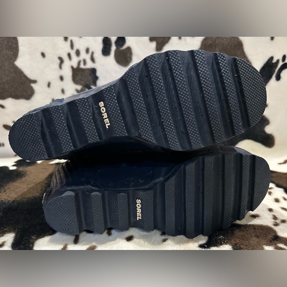 Sorel Women’s Joan Rain Wedge Boot Size 9 - Navy - Picture 5 of 9